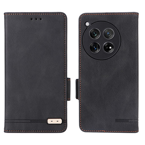 Coque Portefeuille Livre Cuir Etui Clapet L06Z pour OnePlus 12R 5G Noir