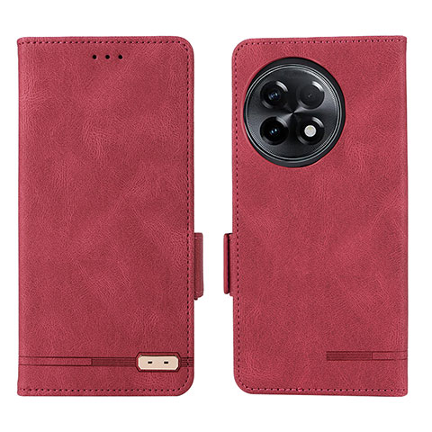 Coque Portefeuille Livre Cuir Etui Clapet L06Z pour OnePlus Ace 2 5G Rouge