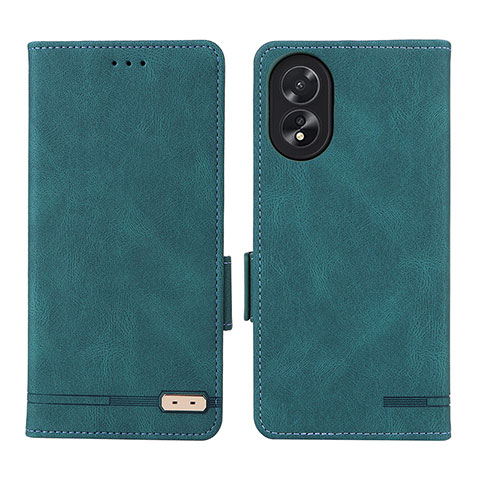 Coque Portefeuille Livre Cuir Etui Clapet L06Z pour Oppo A58 4G Vert