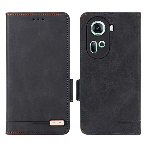 Coque Portefeuille Livre Cuir Etui Clapet L06Z pour Oppo Reno11 5G Noir