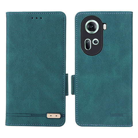 Coque Portefeuille Livre Cuir Etui Clapet L06Z pour Oppo Reno11 5G Vert