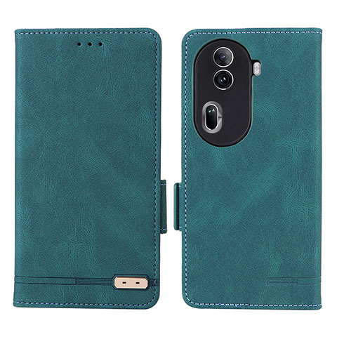 Coque Portefeuille Livre Cuir Etui Clapet L06Z pour Oppo Reno11 Pro 5G Vert