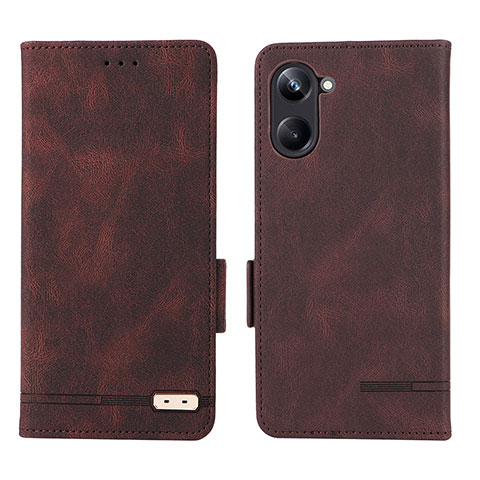 Coque Portefeuille Livre Cuir Etui Clapet L06Z pour Realme 10 Pro 5G Marron