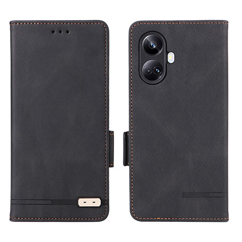 Coque Portefeuille Livre Cuir Etui Clapet L06Z pour Realme 10 Pro+ Plus 5G Noir