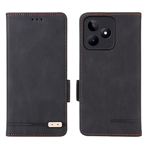 Coque Portefeuille Livre Cuir Etui Clapet L06Z pour Realme C53 India Noir