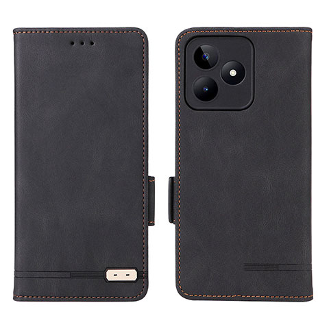 Coque Portefeuille Livre Cuir Etui Clapet L06Z pour Realme C53 Noir