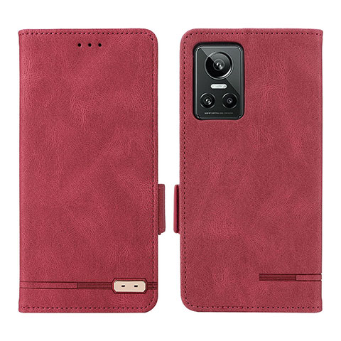 Coque Portefeuille Livre Cuir Etui Clapet L06Z pour Realme GT Neo3 5G Rouge