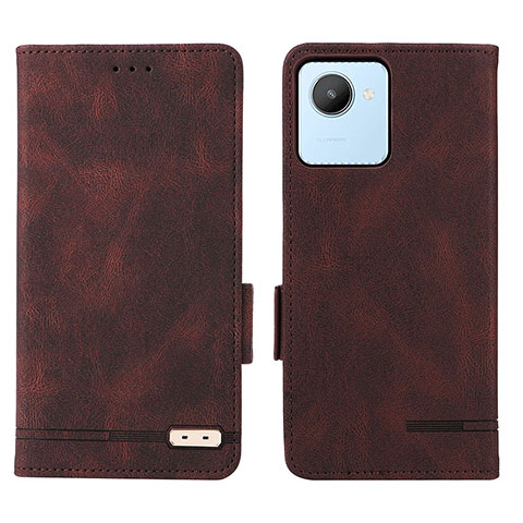 Coque Portefeuille Livre Cuir Etui Clapet L06Z pour Realme Narzo 50i Prime Marron