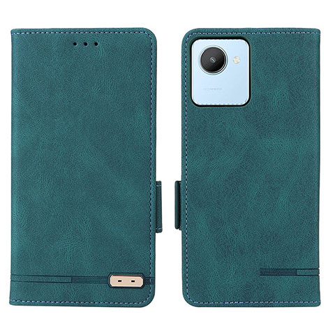 Coque Portefeuille Livre Cuir Etui Clapet L06Z pour Realme Narzo 50i Prime Vert