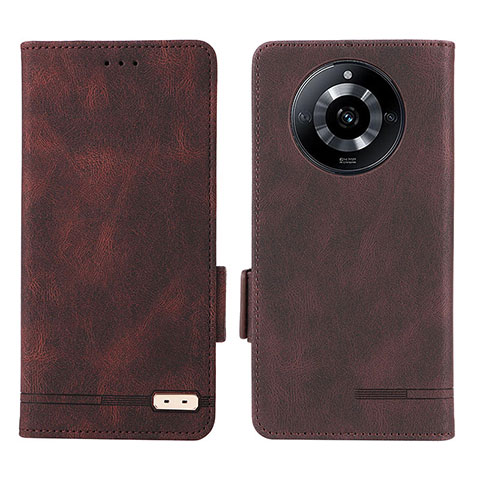 Coque Portefeuille Livre Cuir Etui Clapet L06Z pour Realme Narzo 60 5G Marron