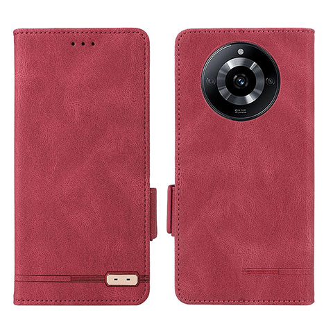 Coque Portefeuille Livre Cuir Etui Clapet L06Z pour Realme Narzo 60 5G Rouge