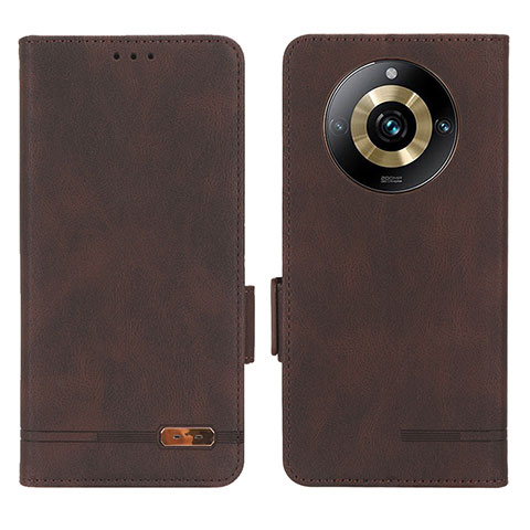 Coque Portefeuille Livre Cuir Etui Clapet L06Z pour Realme Narzo 60 Pro 5G Marron