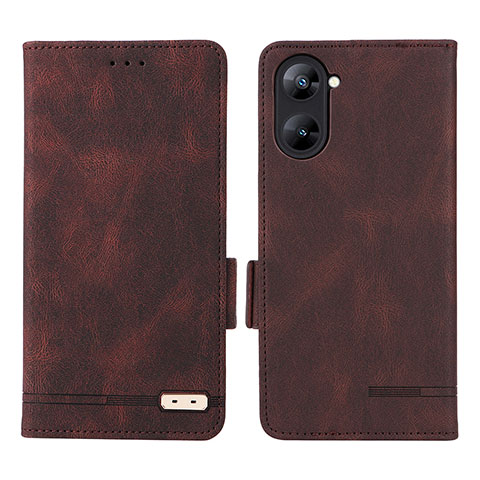 Coque Portefeuille Livre Cuir Etui Clapet L06Z pour Realme Q5x 5G Marron