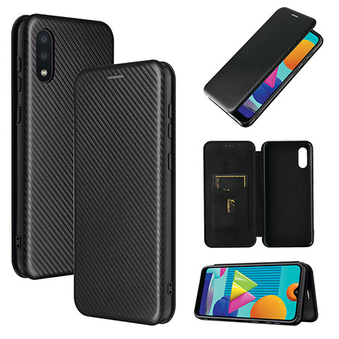 Coque Portefeuille Livre Cuir Etui Clapet L06Z pour Samsung Galaxy A02 Noir