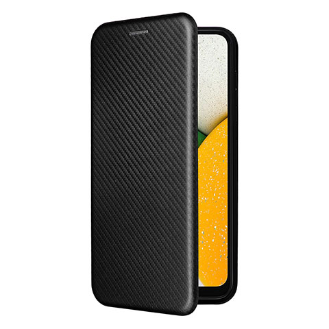 Coque Portefeuille Livre Cuir Etui Clapet L06Z pour Samsung Galaxy A03 Core Noir