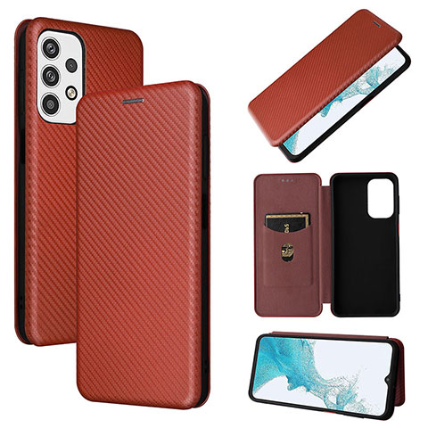 Coque Portefeuille Livre Cuir Etui Clapet L06Z pour Samsung Galaxy A23 4G Marron