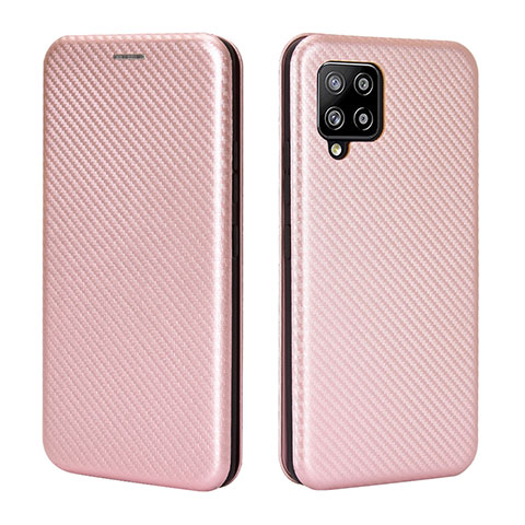 Coque Portefeuille Livre Cuir Etui Clapet L06Z pour Samsung Galaxy A42 5G Or Rose