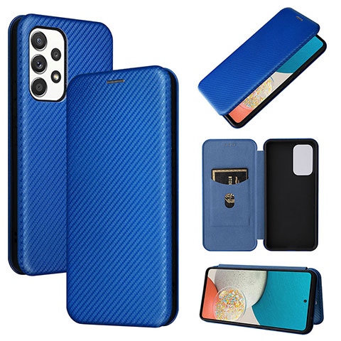 Coque Portefeuille Livre Cuir Etui Clapet L06Z pour Samsung Galaxy A53 5G Bleu