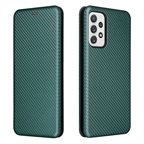 Coque Portefeuille Livre Cuir Etui Clapet L06Z pour Samsung Galaxy A73 5G Vert