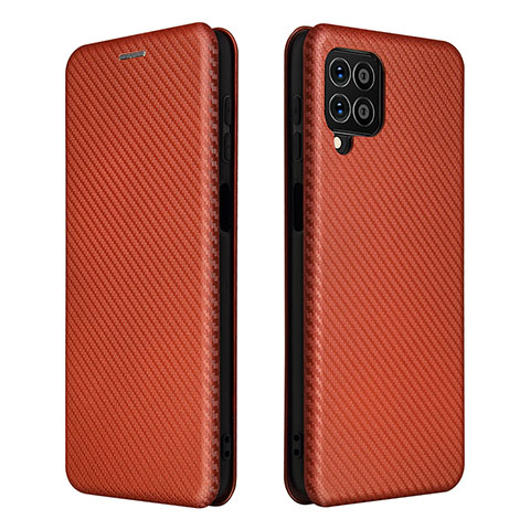 Coque Portefeuille Livre Cuir Etui Clapet L06Z pour Samsung Galaxy F62 5G Marron