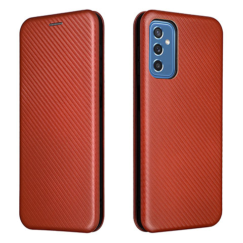 Coque Portefeuille Livre Cuir Etui Clapet L06Z pour Samsung Galaxy M52 5G Marron