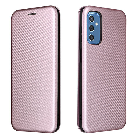 Coque Portefeuille Livre Cuir Etui Clapet L06Z pour Samsung Galaxy M52 5G Or Rose