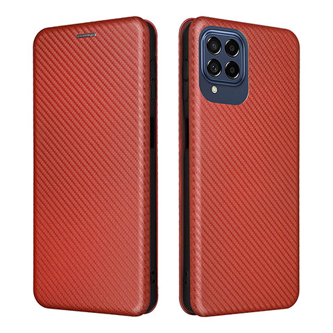 Coque Portefeuille Livre Cuir Etui Clapet L06Z pour Samsung Galaxy M53 5G Marron