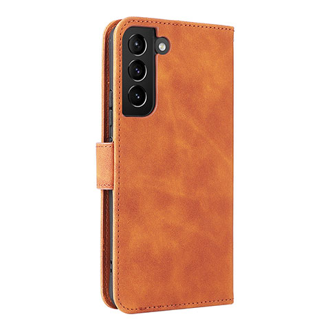 Coque Portefeuille Livre Cuir Etui Clapet L06Z pour Samsung Galaxy S23 5G Marron