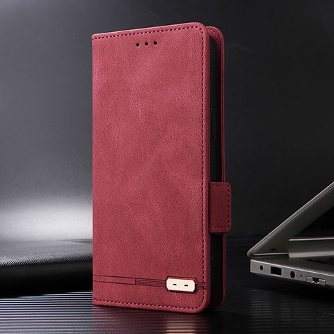 Coque Portefeuille Livre Cuir Etui Clapet L06Z pour Sharp Aquos Sense8 Rouge