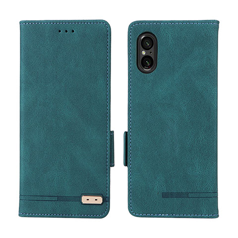 Coque Portefeuille Livre Cuir Etui Clapet L06Z pour Sony Xperia 5 V Vert