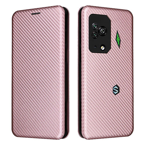 Coque Portefeuille Livre Cuir Etui Clapet L06Z pour Xiaomi Black Shark 5 Pro 5G Or Rose