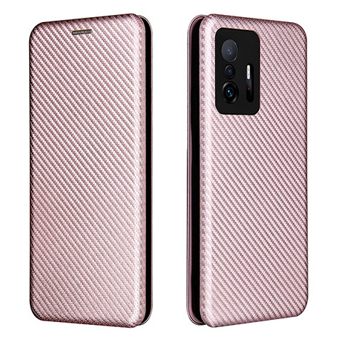 Coque Portefeuille Livre Cuir Etui Clapet L06Z pour Xiaomi Mi 11T 5G Or Rose