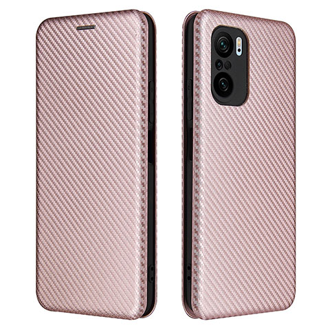 Coque Portefeuille Livre Cuir Etui Clapet L06Z pour Xiaomi Mi 11X 5G Or Rose