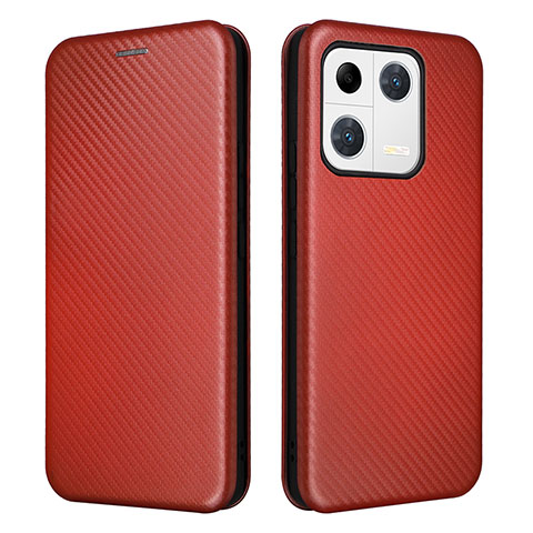 Coque Portefeuille Livre Cuir Etui Clapet L06Z pour Xiaomi Mi 13 Pro 5G Marron