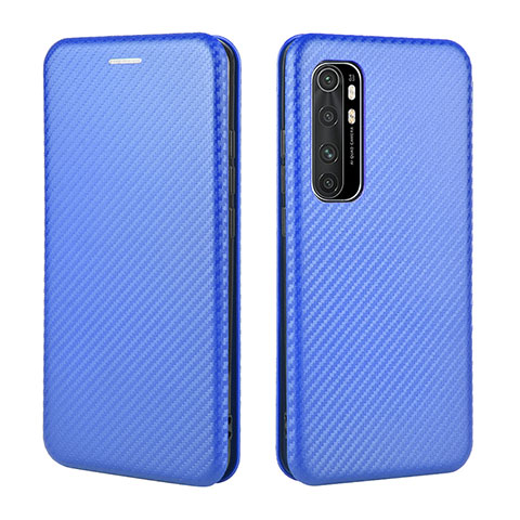 Coque Portefeuille Livre Cuir Etui Clapet L06Z pour Xiaomi Mi Note 10 Lite Bleu