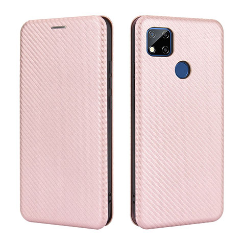 Coque Portefeuille Livre Cuir Etui Clapet L06Z pour Xiaomi POCO C3 Or Rose