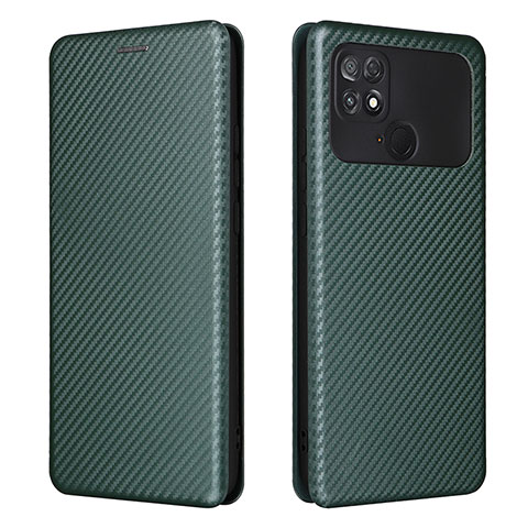 Coque Portefeuille Livre Cuir Etui Clapet L06Z pour Xiaomi Poco C40 Vert