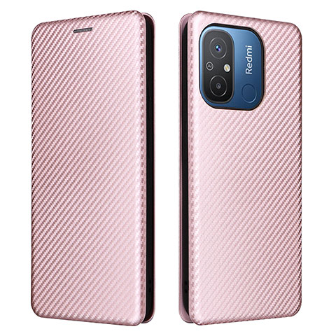 Coque Portefeuille Livre Cuir Etui Clapet L06Z pour Xiaomi Poco C55 Or Rose