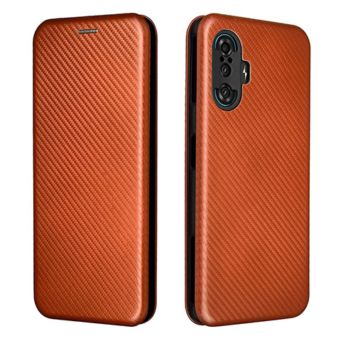 Coque Portefeuille Livre Cuir Etui Clapet L06Z pour Xiaomi Poco F3 GT 5G Marron