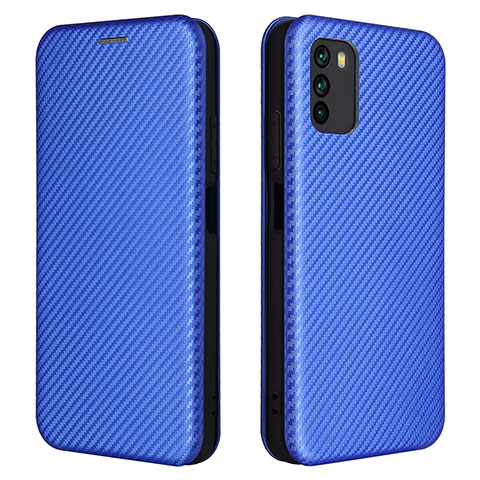 Coque Portefeuille Livre Cuir Etui Clapet L06Z pour Xiaomi Poco M3 Bleu