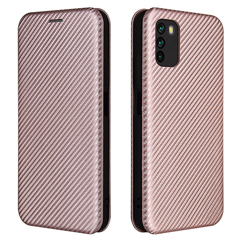 Coque Portefeuille Livre Cuir Etui Clapet L06Z pour Xiaomi Poco M3 Or Rose