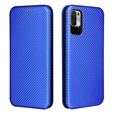 Coque Portefeuille Livre Cuir Etui Clapet L06Z pour Xiaomi POCO M3 Pro 5G Bleu