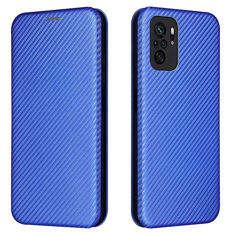 Coque Portefeuille Livre Cuir Etui Clapet L06Z pour Xiaomi Poco M5S Bleu