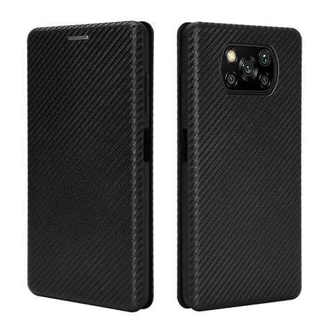 Coque Portefeuille Livre Cuir Etui Clapet L06Z pour Xiaomi Poco X3 Pro Noir