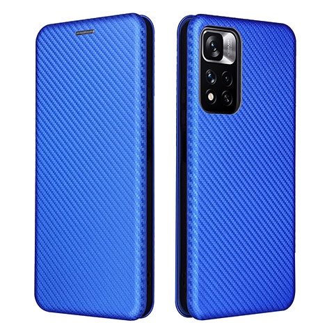 Coque Portefeuille Livre Cuir Etui Clapet L06Z pour Xiaomi Poco X4 NFC Bleu