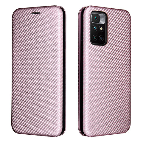 Coque Portefeuille Livre Cuir Etui Clapet L06Z pour Xiaomi Redmi 10 (2022) Or Rose