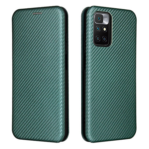 Coque Portefeuille Livre Cuir Etui Clapet L06Z pour Xiaomi Redmi 10 (2022) Vert