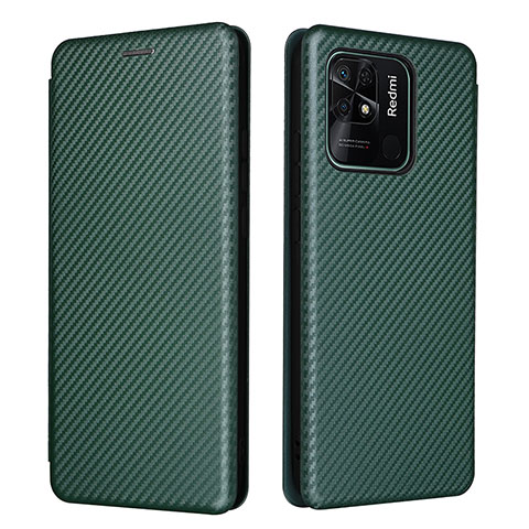 Coque Portefeuille Livre Cuir Etui Clapet L06Z pour Xiaomi Redmi 10 Power Vert