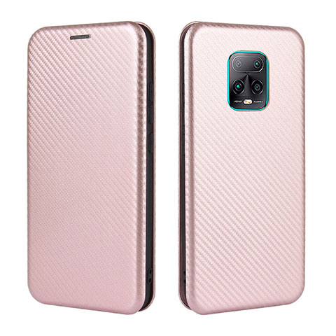 Coque Portefeuille Livre Cuir Etui Clapet L06Z pour Xiaomi Redmi 10X Pro 5G Or Rose