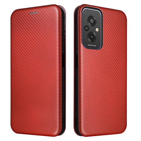 Coque Portefeuille Livre Cuir Etui Clapet L06Z pour Xiaomi Redmi 11 Prime 4G Marron